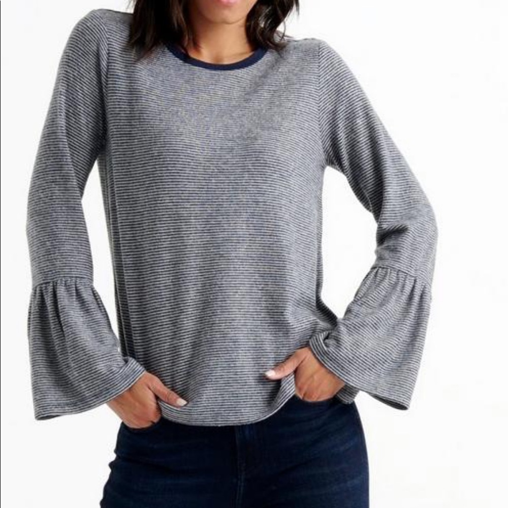 Lucky Brand Striped Bell Sleeve Top